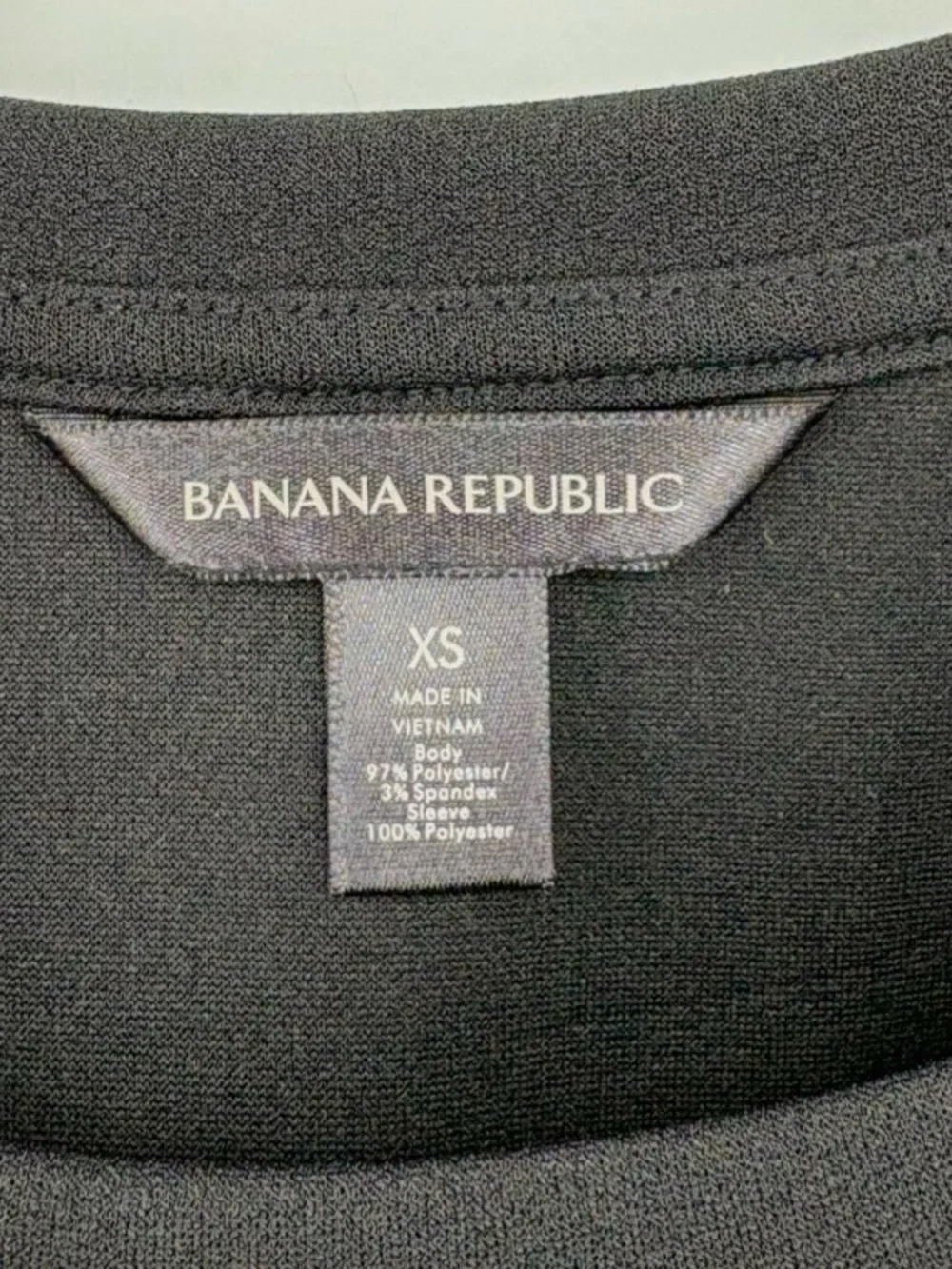 Banana Republic Black Puff Sleeve Blouse Top XS